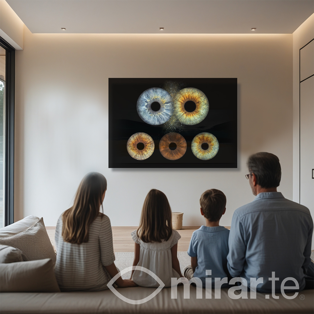 Cuadro de tu iris – 5 iris (fotografía artística en aluminio o Glazed ART®)